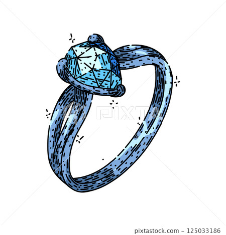 platinum ring jewelry sketch hand drawn vector platinum ring jewelry sketch hand drawn vector 125033186