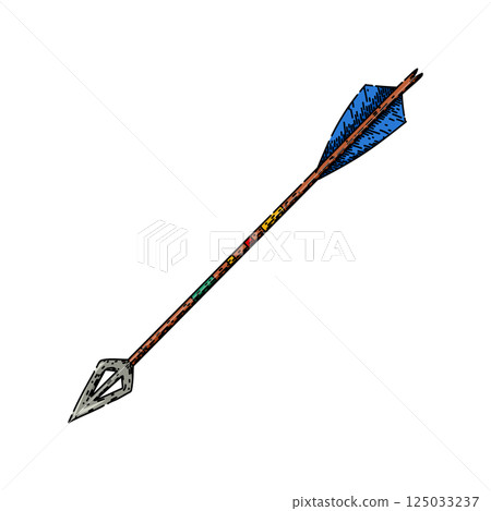 retro arrow sketch hand drawn vector retro arrow sketch hand drawn vector 125033237