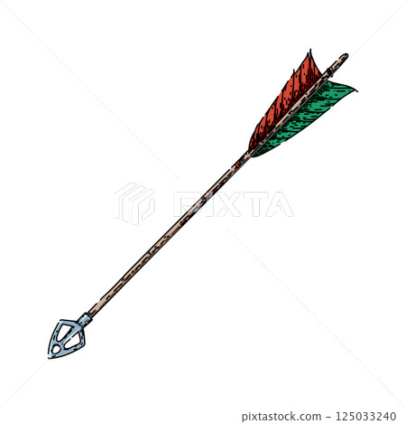 classic arrow sketch hand drawn vector 125033240