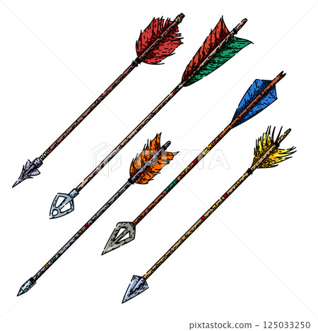 arrow set sketch hand drawn vector arrow set sketch hand drawn vector 125033250