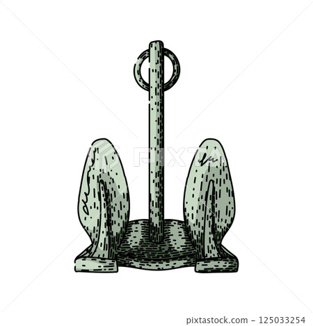 retro anchor sketch hand drawn vector retro anchor sketch hand drawn vector 125033254