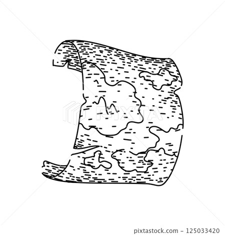 exploration old map sketch hand drawn vector 125033420