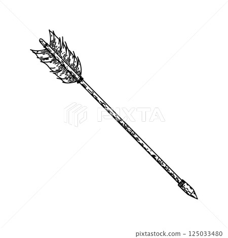 antique arrow sketch hand drawn vector 125033480