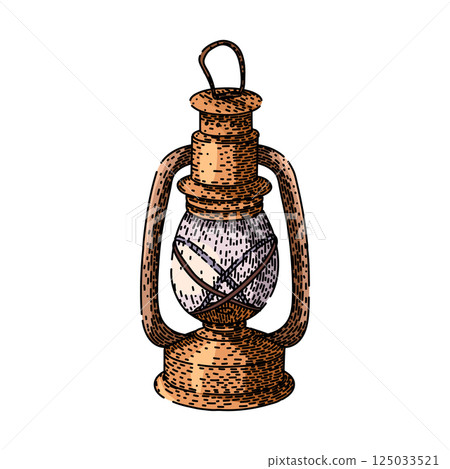 glass oil lamp sketch hand drawn vector glass oil lamp sketch hand drawn vector 125033521