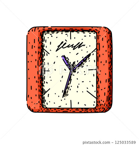 alarm clock sketch hand drawn vector alarm clock sketch hand drawn vector 125033589