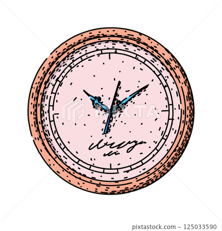 watch clock sketch hand drawn vector 125033590
