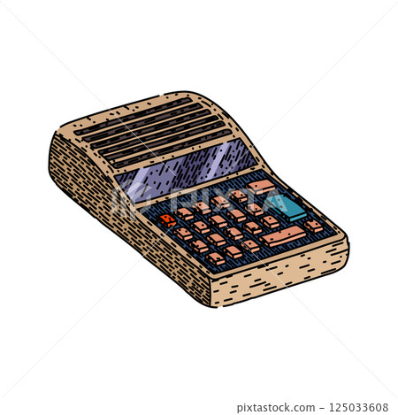 subtraction calculator sketch hand drawn vector subtraction calculator sketch hand drawn vector 125033608