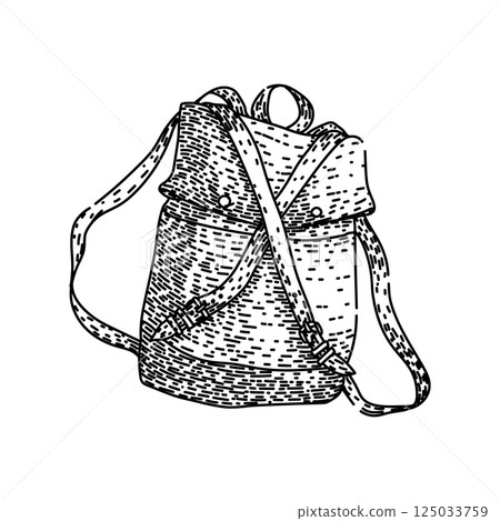 daypack backpack sketch hand drawn vector 125033759