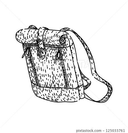 school backpack sketch hand drawn vector 125033761