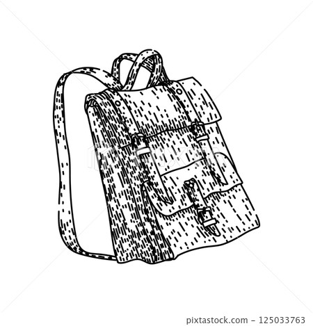 gear backpack sketch hand drawn vector gear backpack sketch hand drawn vector 125033763