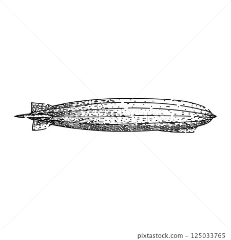 balloon airship sketch hand drawn vector 125033765