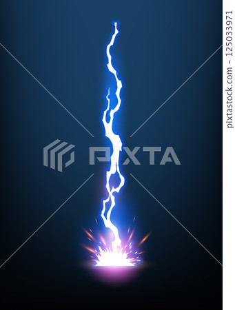 Lightning animation with sparks. Electricity thunderbolt danger, light electric powerful thunder. Bright energy effect, vector illustration Lightning animation with sparks. Electricity thunderbolt danger, light electric powerful thunder. Bright energy effect, vector illustration 125033971