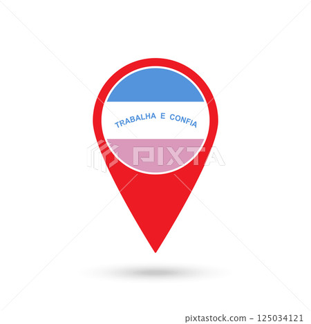 Map pointer with state Espirito Santo. Vector illustration. 125034121