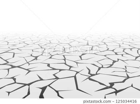 Crack pattern on arid desert soil landscape 125034416