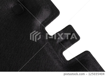 Black Molded Felt Insulation Panel Close Up 125035404