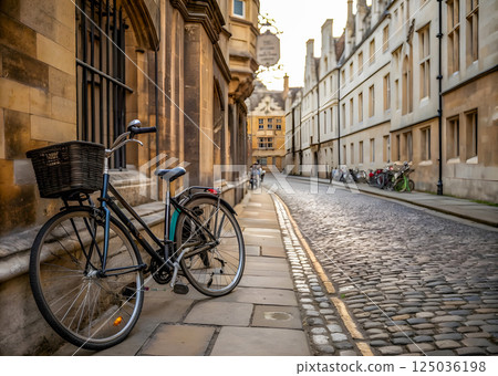 bicycle on the street bicycle on the street 125036198