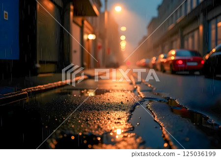 cars on the road in the city at night cars on the road in the city at night 125036199