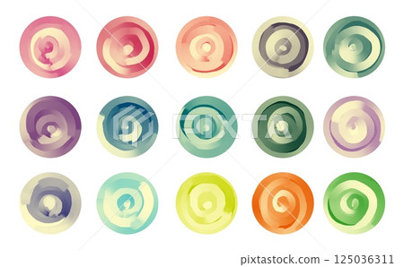 Colorful Marble Circle 125036311