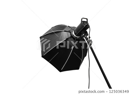 Studio softbox light isolated on white background Studio softbox light isolated on white background 125036349