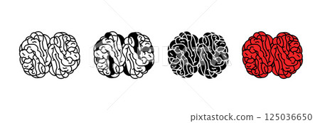 Illustration of the human brain. 125036650