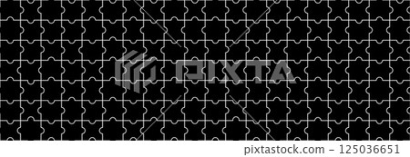 Puzzle seamless banner. 125036651