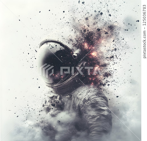Astronaut in a full space. Print 125036783