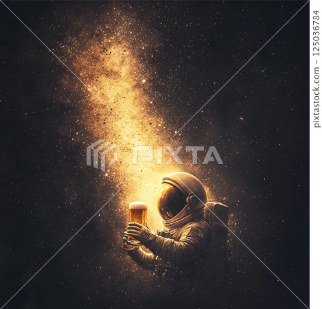 Astronaut in a full space. Print 125036784