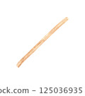 Old Wooden Stick isolated on a white background. Watercolor illustration of tree branch, log or peace of trunk. Design element. 125036935