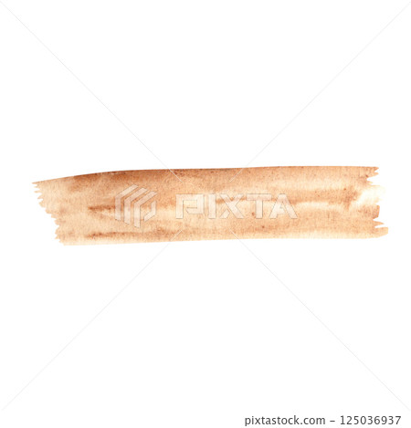 Old Wooden Stick isolated on a white background. Watercolor illustration of tree branch, log or peace of trunk. Design element. Old Wooden Stick isolated on a white background. Watercolor illustration of tree branch, log or peace of trunk. Design element. 125036937