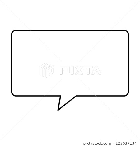 簡單的語音氣泡圖，水平，正方形 125037134