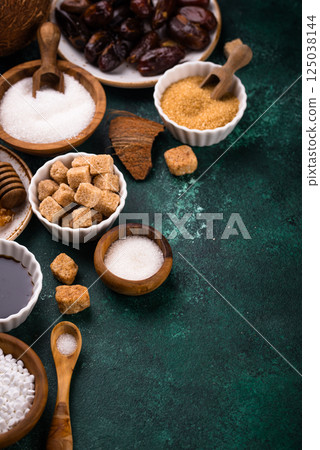 Various sugar replacement, healthy sweetener concept 125038144