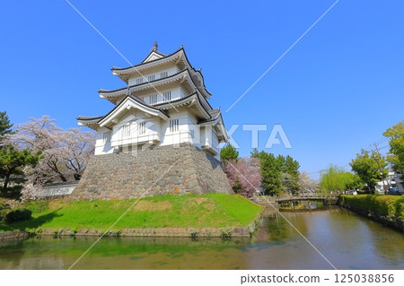 Oshijo, Saitama Prefecture ~A castle tower decorated with cherry blossoms in full bloom~ 125038856