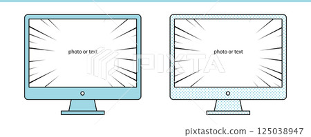 Design material for inserting photos and copies: Graphic frame for desktop computers Design material for inserting photos and copies: Graphic frame for desktop computers 125038947
