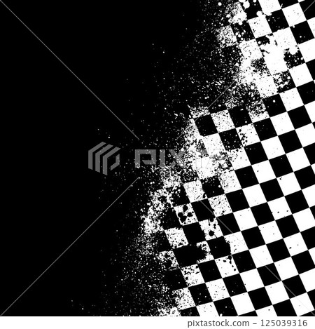 Checkered black grunge background Checkered black grunge background 125039316