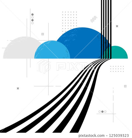 Abstract geometric circle lines wallpaper 125039323