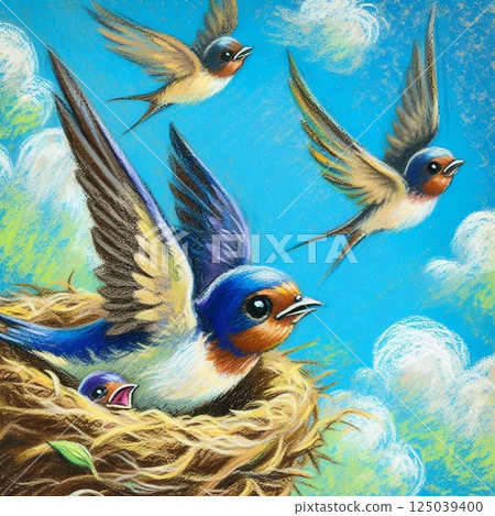 Swallows' nesting season 125039400