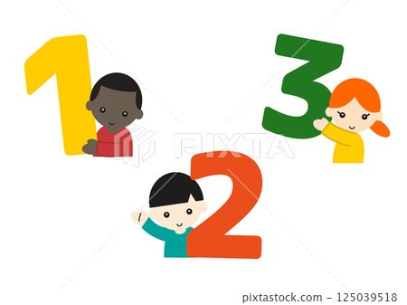 Kids with big numbers 125039518