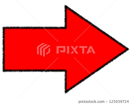 Simple red right arrow icon (pencil) Simple red right arrow icon (pencil) 125039724