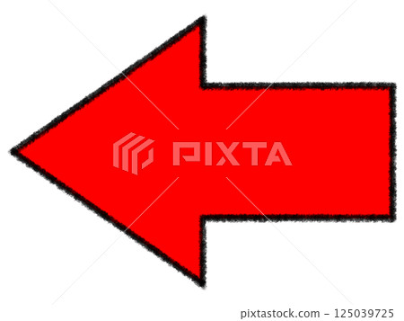 Simple red left arrow icon (pencil) Simple red left arrow icon (pencil) 125039725