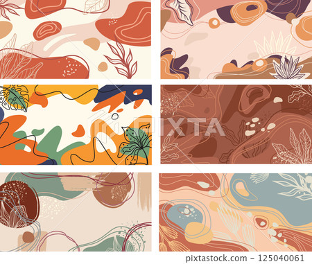Set of Vector Terracotta Backgrounds Set of Vector Terracotta Backgrounds 125040061