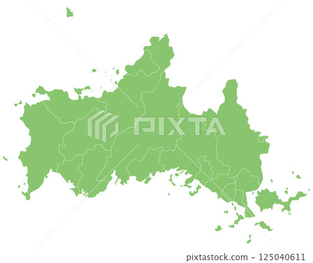 Dividable Yamaguchi Prefecture Map 125040611