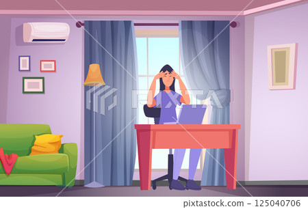 Confused characters. Business concept illustration with people in thinking poses thoughtful expression exact vector background Confused characters. Business concept illustration with people in thinking poses thoughtful expression exact vector background 125040706
