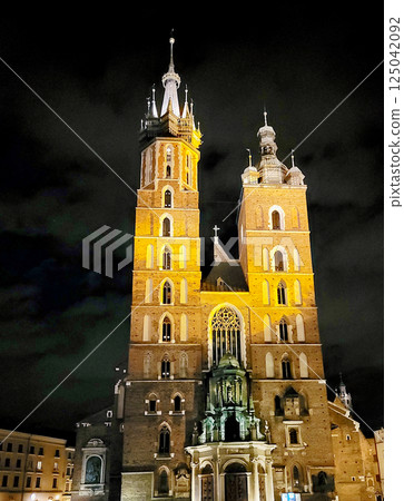 Church of the Assumption of the Blessed Virgin Mary shot at night Church of the Assumption of the Blessed Virgin Mary shot at night 125042092