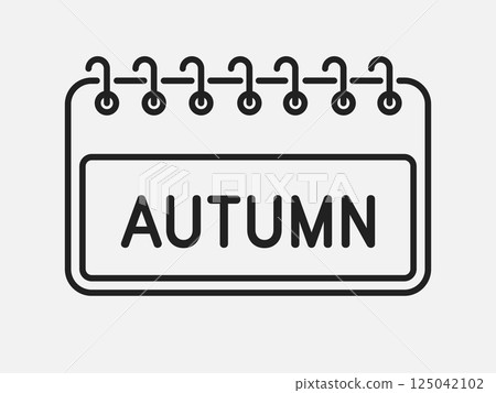 Vector template icon page calendar - season Autumn Vector template icon page calendar - season Autumn 125042102