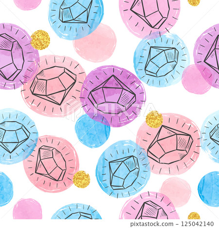 Seamless colorful diamond pattern. Jewel vector illustration Seamless colorful diamond pattern. Jewel vector illustration 125042140