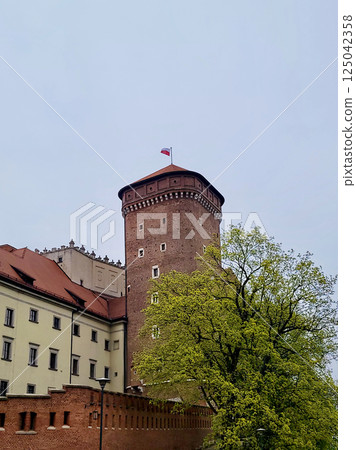 Wawel Royal Castle Krakow Poland daylight 125042358