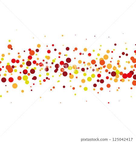 Confetti design of red dots and yellow dots on a white background Confetti design of red dots and yellow dots on a white background 125042417