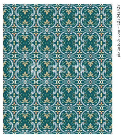 Decorative arabesque and ornamental mandala background set isolated vector 125042428