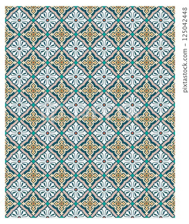 Decorative arabesque and ornamental mandala background set isolated vector 125042448