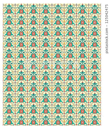 Decorative arabesque and ornamental mandala background set isolated vector 125042475